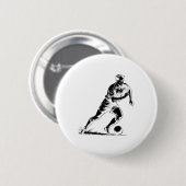 Fußball Byll In Bewegung Pixel-Art-Design _1 Button (Vorne & Hinten)