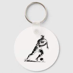 Fußball Byll In Bewegung Pixel-Art-Design _1 Schlüsselanhänger