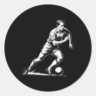 Fußball Byll In Motion Pixel Art Design  Runder Aufkleber