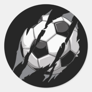 Fußball Byll Kralle Markierung Kratzer Cool Spielt Runder Aufkleber