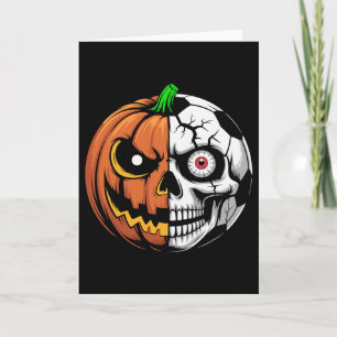 Fußball Byll Kürbis Schädel Halloween Fußbyll Spie Karte