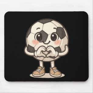 Fußball-Byll mit Herz Händen Liebe Süße Fußball-By Mousepad