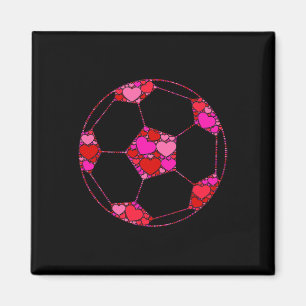Fußball Byll Pink Rot Herz Für Frauen Männer - Val Magnet