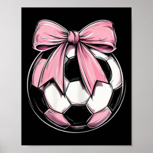 Fußball Byll Pinke Kokette Schleife Zierliches Ban Poster