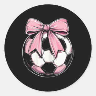 Fußball Byll Rosa Kokette Schleife Zierliches Band Runder Aufkleber