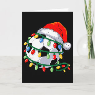 Fußball Byll Weihnachtsmann Hut Männer Frauen Weih Karte
