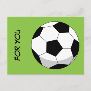 Fußball Cartoon Fügen Sie Ihren Namen oder Text Postkarte
