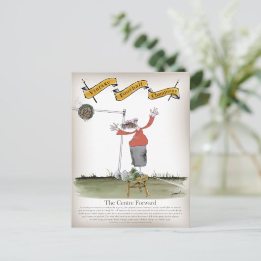 Fußball-Center in Rot Postkarte (Stehend Vorderseite)