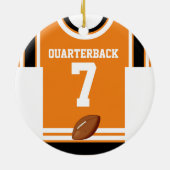 Fußball Champ Jersey Orange White Black Ornament (Hinten)