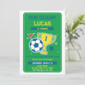 Fußball-Champion Einladung zum 1. Geburtstag (Stehend Vorderseite)