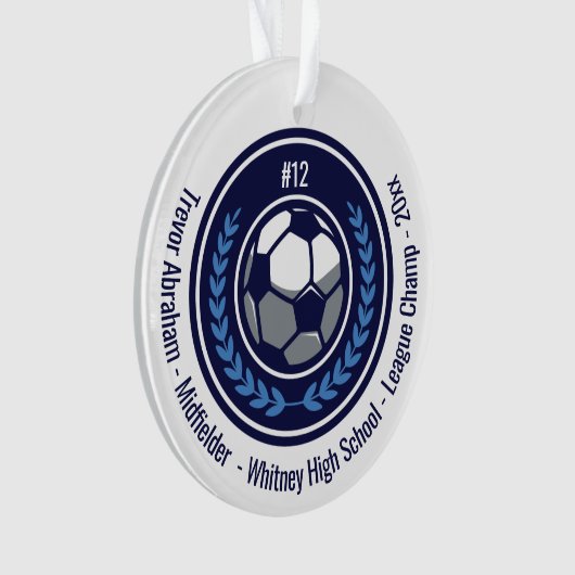 Fußball-Champion Monogram Ornament (Vorderseite)