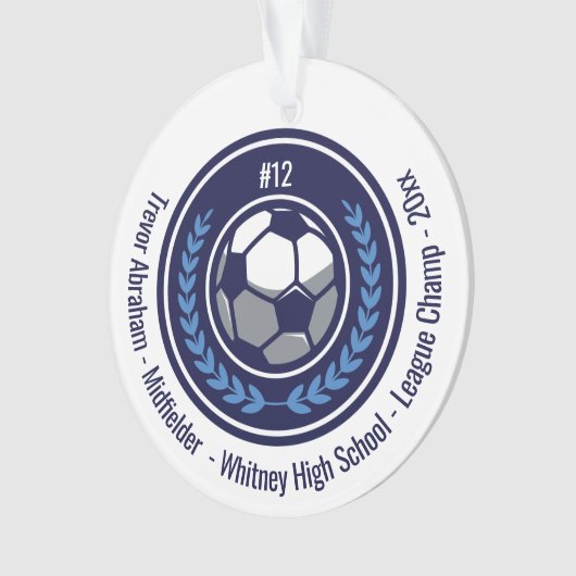 Fußball-Champion Monogram Ornament (Vorderseite)