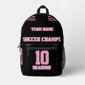 Fußball champs Rucksack Rosa personalisierte Diäte (Vorderseite)