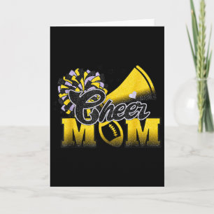 Fußball Cheer Mom größter Fan Cheerleader Schwarz Karte