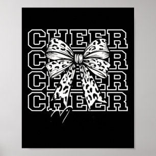 Fußball Cheer Mom Spieltag Weißes Band Cheerleadin Poster