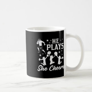 Fußball Cheerleader Er Spielt Sie Jubelt Cheerlead Kaffeetasse