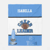 Fußball Cheerleader Fleece Blanket (Vorderseite)