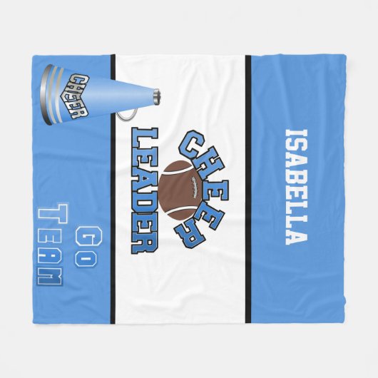 Fußball Cheerleader Fleece Blanket (Vorderseite (Horizontal))