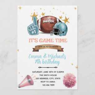 Fußball Cheerleading gemeinsame Party-Einladung Einladung
