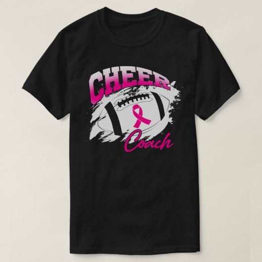 Fußball Chefin Coach Pink Ribbon Brustkrebs Awa T-Shirt (Design vorne)