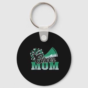 Fußball Chefin Mama Green Black Pom Leopard Schlüsselanhänger