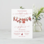 Fußball Clothesline Geburtstagsparty Einladung (Stehend Vorderseite)