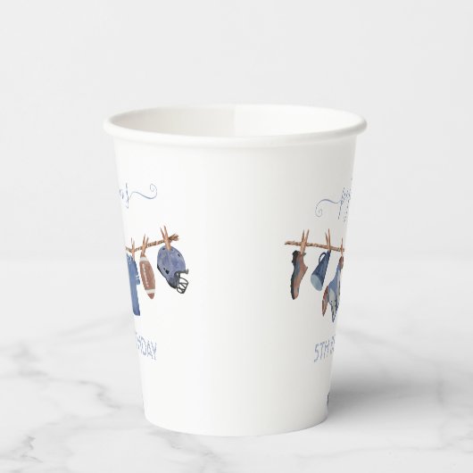 Fußball-Clothesline Geburtstagsparty Pappbecher (Links)