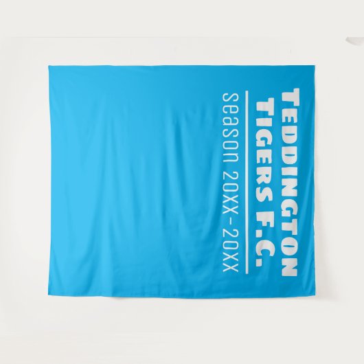 Fußball Club Präsentation Hintergrund in Light Blu Wandteppich (Vorderseite (Horizontal))