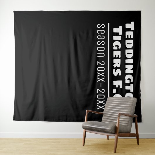 Fußball Club Präsentation Hintergrund in Schwarz Wandteppich (Beispiel (Horizontal))