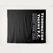 Fußball Club Präsentation Hintergrund in Schwarz Wandteppich (Vorderseite (Horizontal))