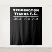 Fußball Club Präsentation Hintergrund in Schwarz Wandteppich (Vorderseite)