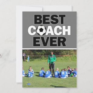 Fußball-Coach Bestes je individuelles Foto Vielen  Dankeskarte