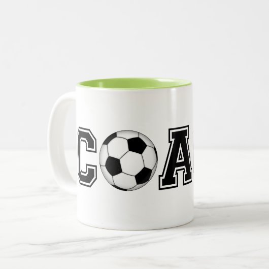 Fußball-Coach Dankeschön Geschenk Kaffee Tee Tasse (Vorderseite Links)