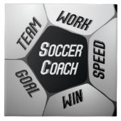 Fußball-Coach dankt Groß Ball Fliese (Vorderseite)