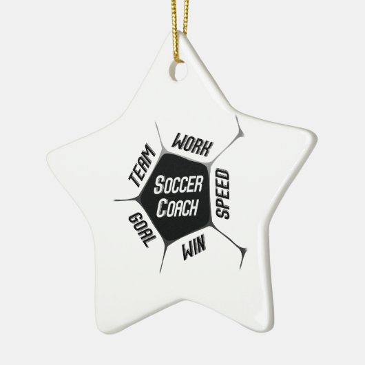 Fußball-Coach dankt Groß Ball Keramik Ornament (Links)