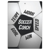 Fußball-Coach dankt Groß Ball Klemmbrett (Rückseite)