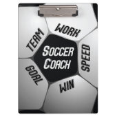 Fußball-Coach dankt Groß Ball Klemmbrett (Vorderseite)