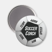 Fußball-Coach dankt Groß Ball Magnet (Vorderseite/Rückseite)