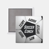 Fußball-Coach dankt Groß Ball Magnet (Vorderseite/Rückseite)