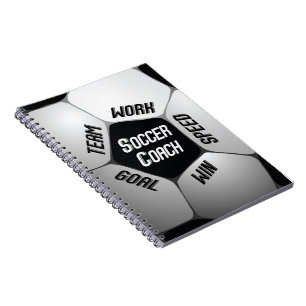 Fußball-Coach dankt Groß Ball Notizblock