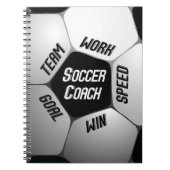 Fußball-Coach dankt Groß Ball Notizblock (Vorderseite)