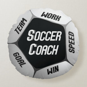Fußball-Coach dankt Groß Ball Rundes Kissen