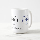 Fußball-Coach - Drei bunte Fußballbälle Kaffeetasse (VorderseiteRechts)