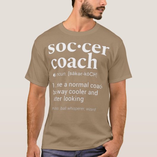 Fußball-Coach Funny Dictionary Definition Design T-Shirt (Vorderseite)