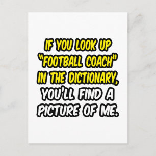 Fußball-Coach im Wörterbuch... Mein Bild Postkarte