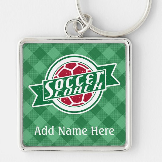 Fußball-Coach - individuell anpassbarer Keyring Schlüsselanhänger (Vorne)