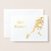 Fußball-Coach oder Sponsor Vielen Dank Bankett-Kar Folienkarte (Vorderseite mit Umschlag)