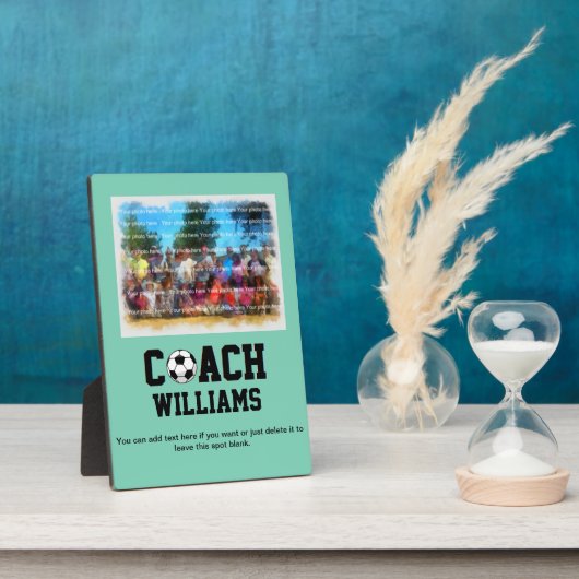 Fußball-Coach Personalisiert Fotoplatte (Seite)