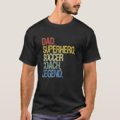 Fußball-Coach Vater Vatertag T-Shirt (Vorderseite)