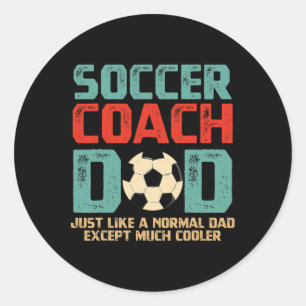 Fußball-Coach Vater Vathers Day-Geschenk Runder Aufkleber
